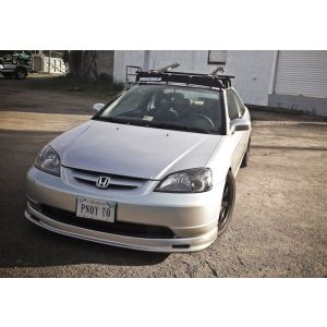 PU Design Voor Bumper Lip Mugen Style Zwart Polyurethane Honda Civic Pre Facelift