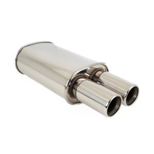 SK-Import Achter Universele Uitlaat Demper Dual Tip Roestvrij Staal