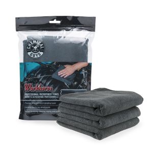 Chemical Guys Microvel Doek Workhorse Professional Grade Zwart Microfiber