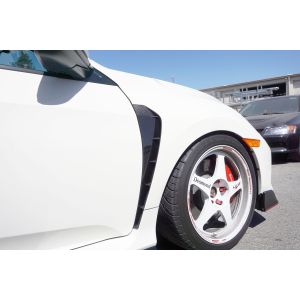 CarbonWorks Inlaat Voorspatbord Carbon Honda Civic