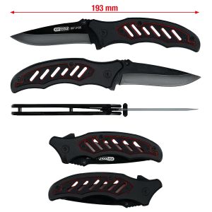 KS tools Klapmes met vergrendeling 25mm Zwart