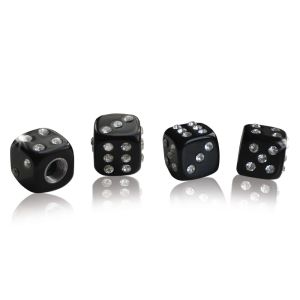 Foliatec Ventieldopjes Crystal Cube Zwart Aluminium
