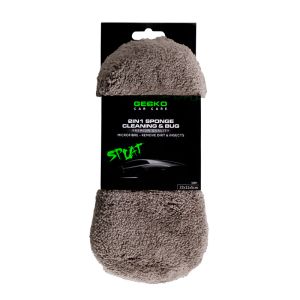 Gecko Spons 2 in 1 Grijs Microfiber