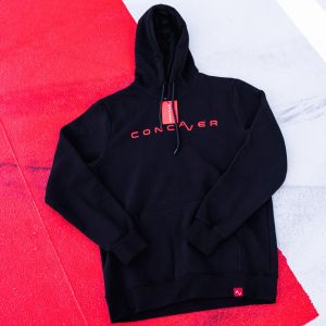 Concaver Hoodie Unisex Zwart Katoen