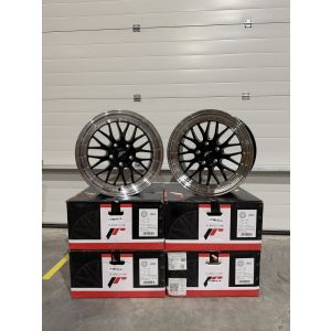 JR-Wheels JR23 TWEEDE KANS Velgen 18 Inch 8.5J ET20-48 Custom PCD Flow Form Gloss Black Machined Lip