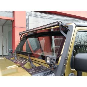 SK-Import Bevestigingsbeugel voor lichtbalk Zwart Staal Jeep Wrangler