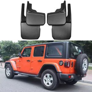 SK-Import Voor en Achter Spatlappen Zwart ABS Plastic Jeep Wrangler