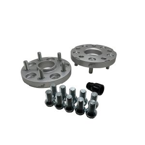 JR-Wheels Spoorverbreders JRWA1 Bolts > Nuts 5x112>5x120 – 66,6>72,6 - M12x1,5>M14x1,5 - 20mm Zilver 149mm Aluminium
