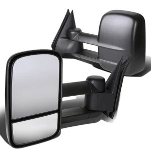 SK-Import Zijspiegels Towing Handmatig Verstelbaar Zwart ABS Plastic Chevrolet,GMC,Cadillac