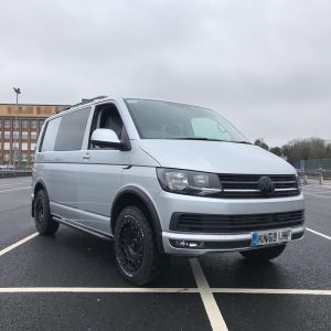 Oneway Voor en Achter Spatbordverbreders Zwart ABS Plastic Volkswagen Transporter