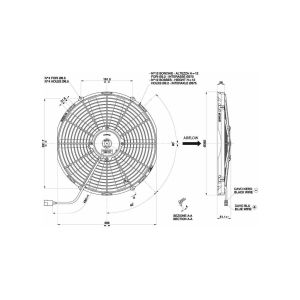 Spal Koelvin Zuigend Zwart 350mm