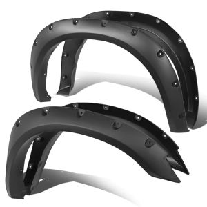 ABS Dynamics Voor en Achter Scherm Verbreders Flat Black ABS Plastic Dodge Ram