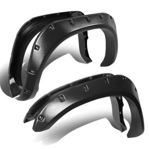ABS Dynamics Voor en Achter Scherm Verbreders Pocket Rivet Style Zwart ABS Plastic Dodge Ram