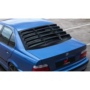 X-Form Achter Window Louvers Glanzend Zwart ABS Plastic BMW 3-serie