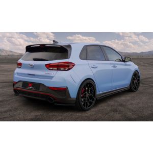 X-Form Achter Bumper Lip Glanzend Zwart ABS Plastic Hyundai I30 Facelift