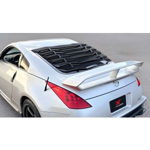 X-Form Achter Window Louvers Glanzend Zwart ABS Plastic Nissan 350Z