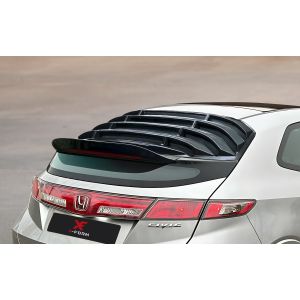 X-Form Achter Window Louvers Glanzend Zwart ABS Plastic Honda Civic