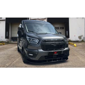 X-Form Voor Bumper Lip Glanzend Zwart ABS Plastic Ford Transit Facelift