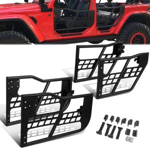 SK-Import Voor en Achter Deuren Tubular Zwart Staal Jeep Wrangler