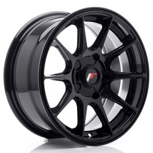 JR-Wheels JR11 Velgen 15 Inch 7J ET20-30 Custom PCD Gegoten Gloss Black