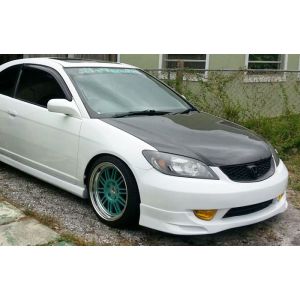 PU Design Voor Bumper Lip JDM Style Zwart Polyurethane Honda Civic Facelift