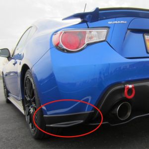 SK-Import Achter Bumper Lip STI Style Zwart ABS Plastic Subaru,Toyota Pre Facelift
