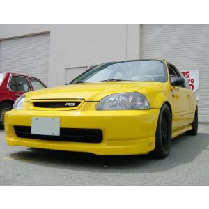 PU Design Voor Bumper Lip CTR Style Zwart Polyurethane Honda Civic Pre-Facelift 1996-1998