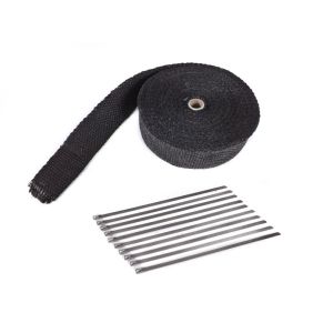 SK-Import Uitlaat Hitteband + Zip Ties Zwart 15 Meter