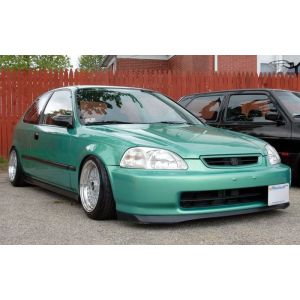 PU Design Voor Bumper Lip SIR Style Zwart Polyurethane Honda Civic Pre-Facelift 1996-1998