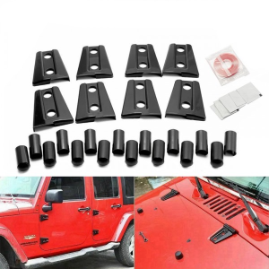 SK-Import Deur scharnier afdekking Zwart ABS Plastic Jeep Wrangler