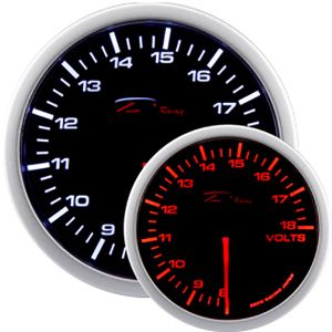 Depo Racing Meter WA Series Zwart 52mm Voltage