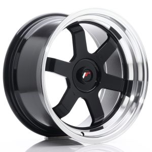 JR-Wheels JR12 Velgen 17 Inch 9J ET25 Custom PCD Gloss Black Machined Lip