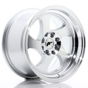 JR-Wheels JR15 Velgen 15 Inch 8J ET20 4x100,4x108 Silver Machined Face
