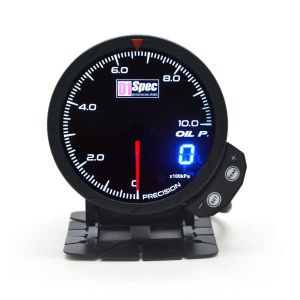 D1 Spec Meter Version 3 Zwart 60mm Oliedruk