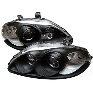 Sonar Koplampen Angel Eyes Black Housing Honda Civic Facelift 1999-2001