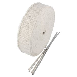 QSP Uitlaat Hitteband Wit Polyester