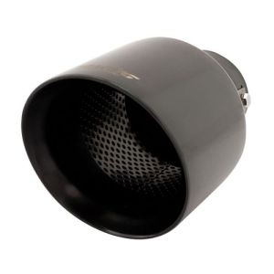 Simoni Racing Uitlaat Sierstuk 38-63mm Rond Zwart Roestvrij Staal