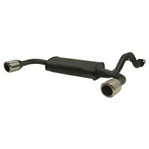 SRS Achter Uitlaat Demper Double S Conical Flange Zwart 61mm Staal Honda Civic,CRX
