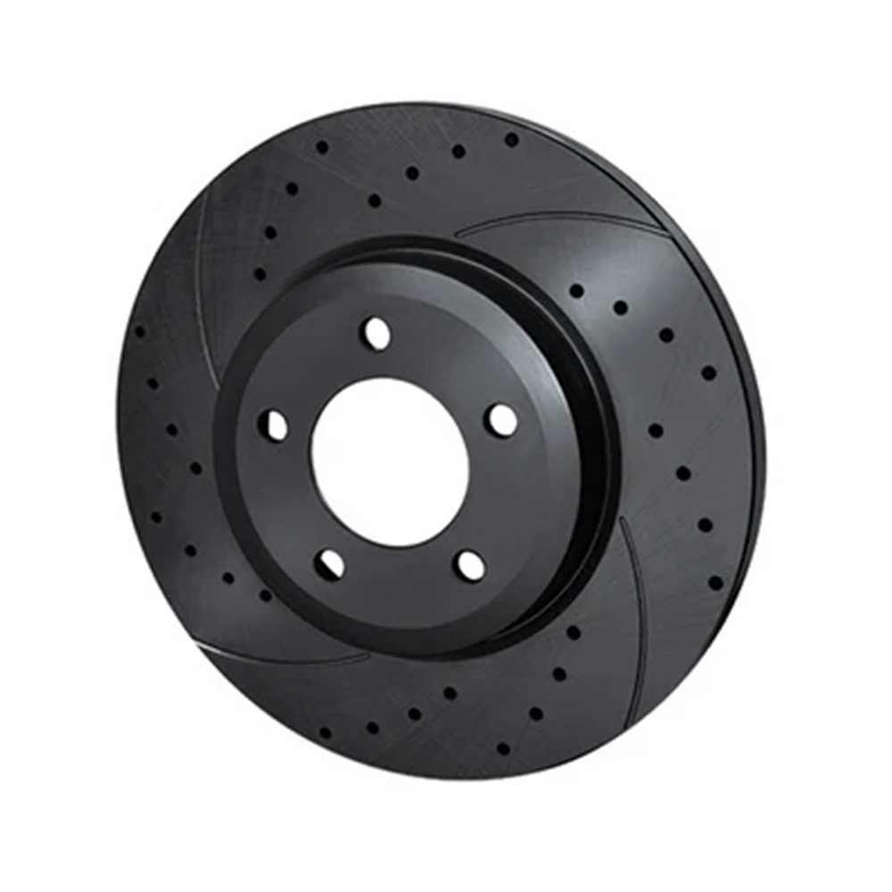 Image of Rotinger Achter Remschijven Graphite Line T5 Sport geboord gegroefd Zwart 260mm Honda Civic