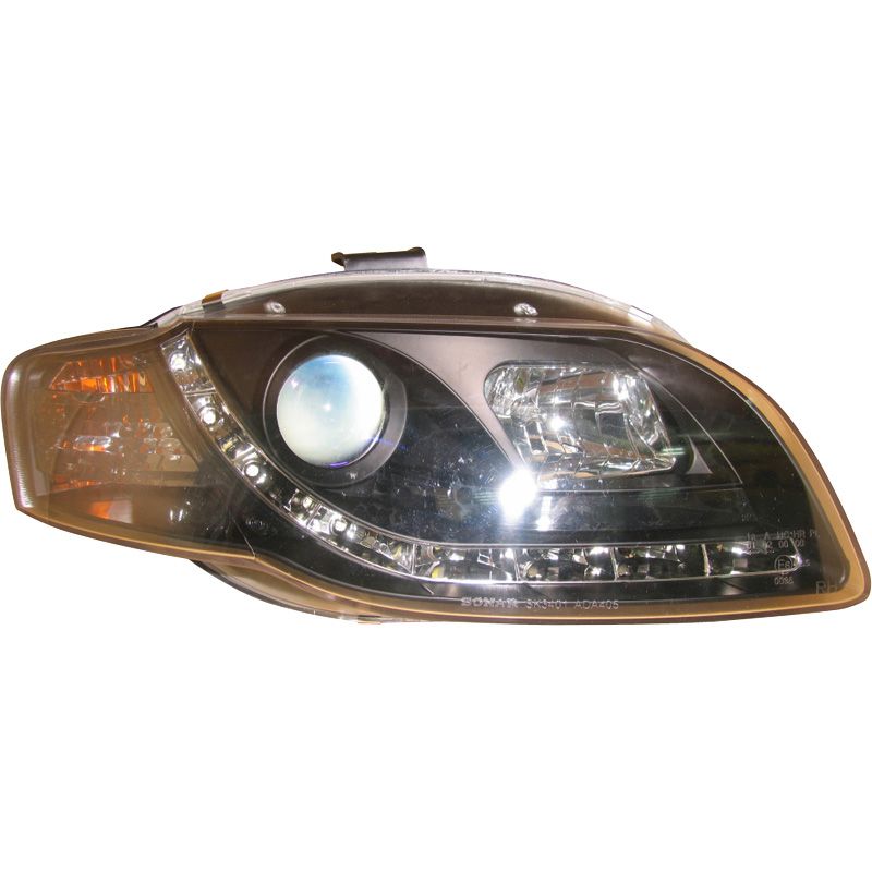 Image of SK-Import Koplampen DRL Black Housing Audi A4