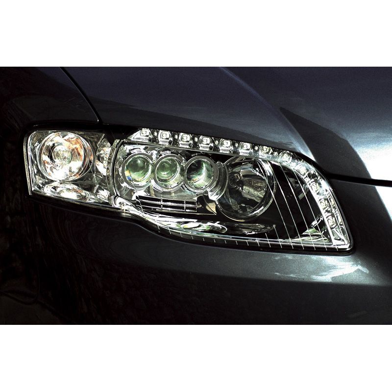 Image of SK-Import Koplampen DRL Chrome Housing Audi A4