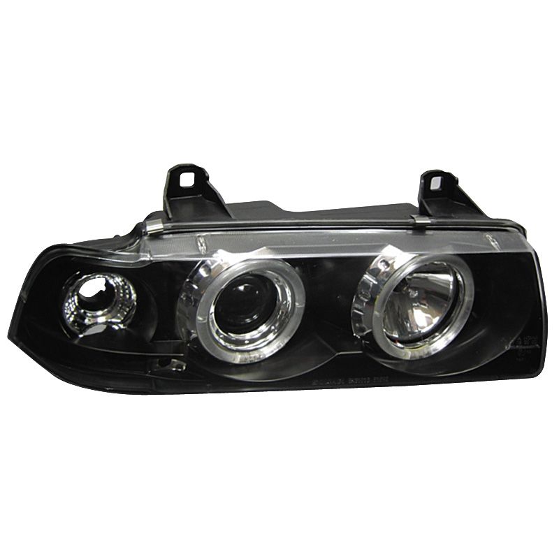 Image of SK-Import Koplampen DRL & Angel Eyes Black Housing BMW 3-serie