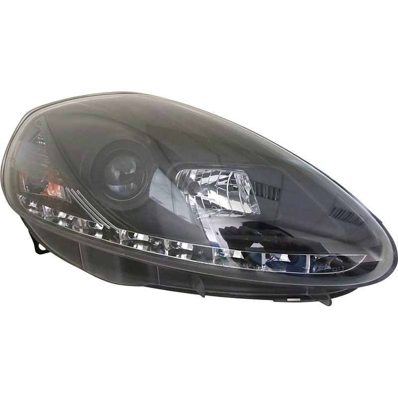 Image of SK-Import Koplampen DRL Black Housing Fiat Punto