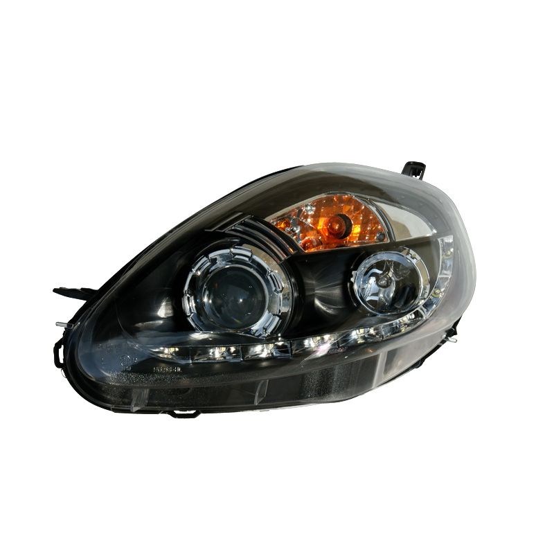 Image of SK-Import Koplampen DRL Black Housing Fiat Punto