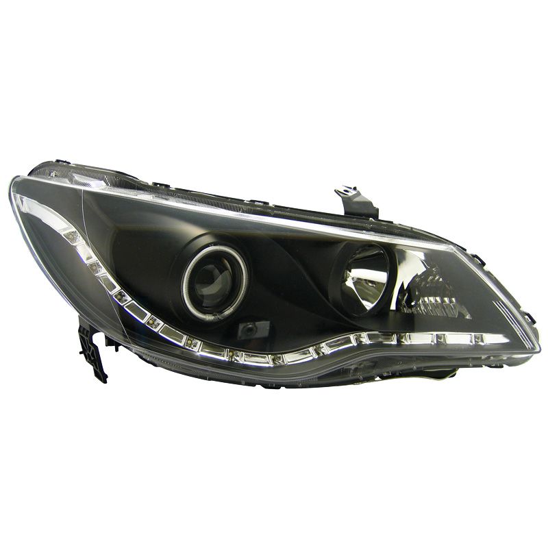 Image of SK-Import Koplampen DRL Black Housing Honda Civic Pre Facelift