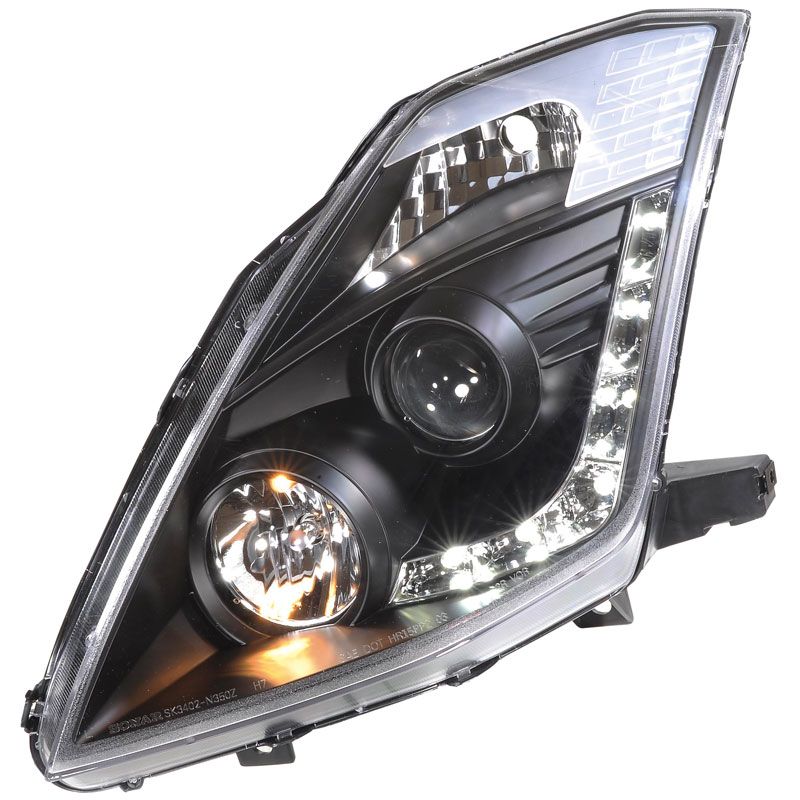Image of SK-Import Koplampen DRL Black Housing Nissan 350Z