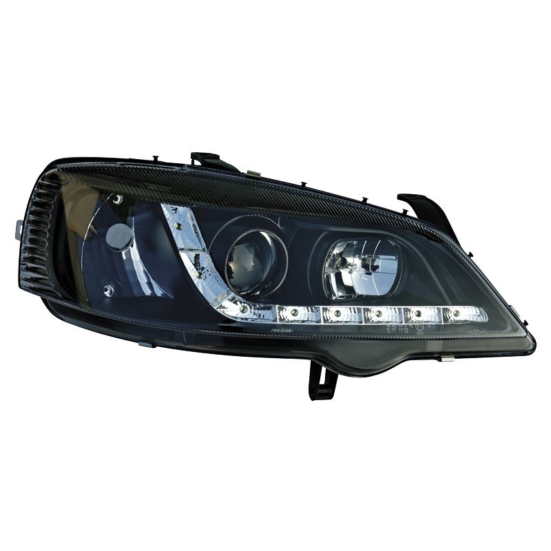 Image of SK-Import Koplampen DRL Black Housing Opel Astra