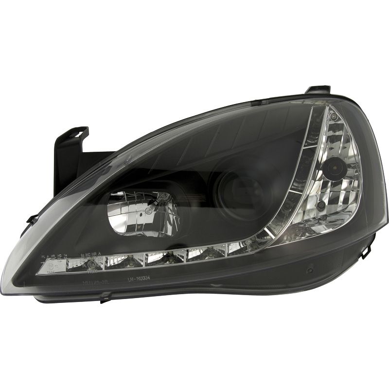 Image of SK-Import Koplampen DRL Black Housing Opel Corsa