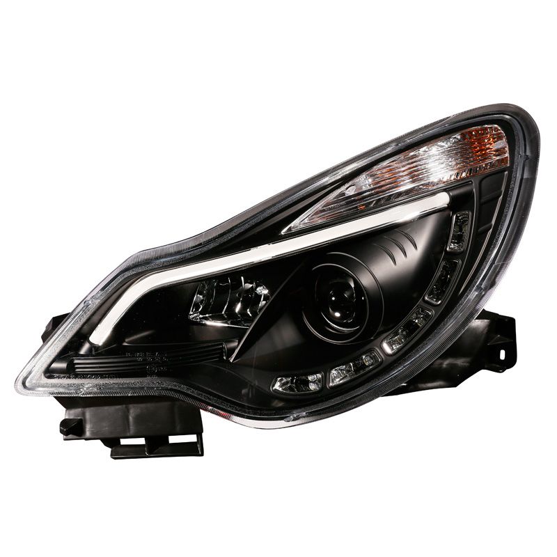 Image of SK-Import Koplampen DRL Black Housing Opel Corsa
