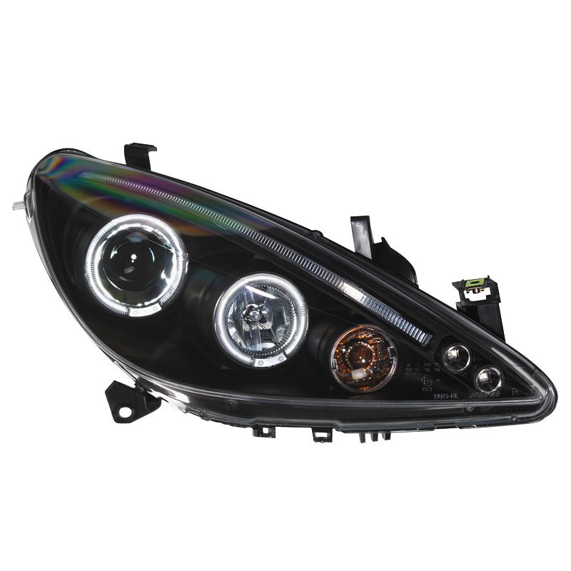 Image of SK-Import Koplampen Angel Eyes Black Housing Peugeot 307 Pre Facelift